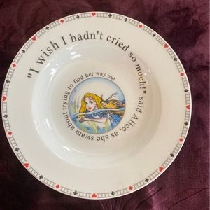 Alice in Wonderland Cafe 8.5" Cereal/salad/dessert Bowl Designed by Paul Cardew